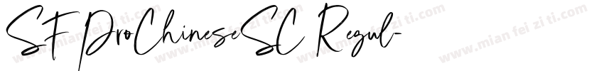 SFProChineseSC Regul字体转换